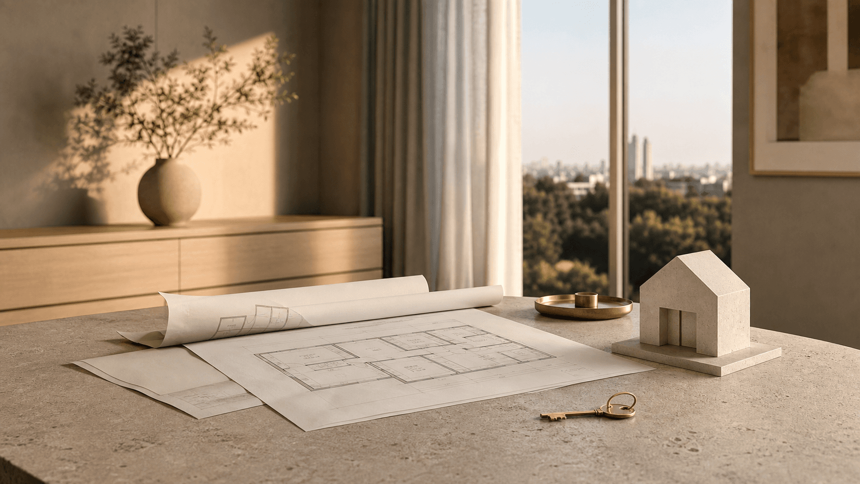 Imóvel e planejamento financeiro representando o Consórcio Imobiliário