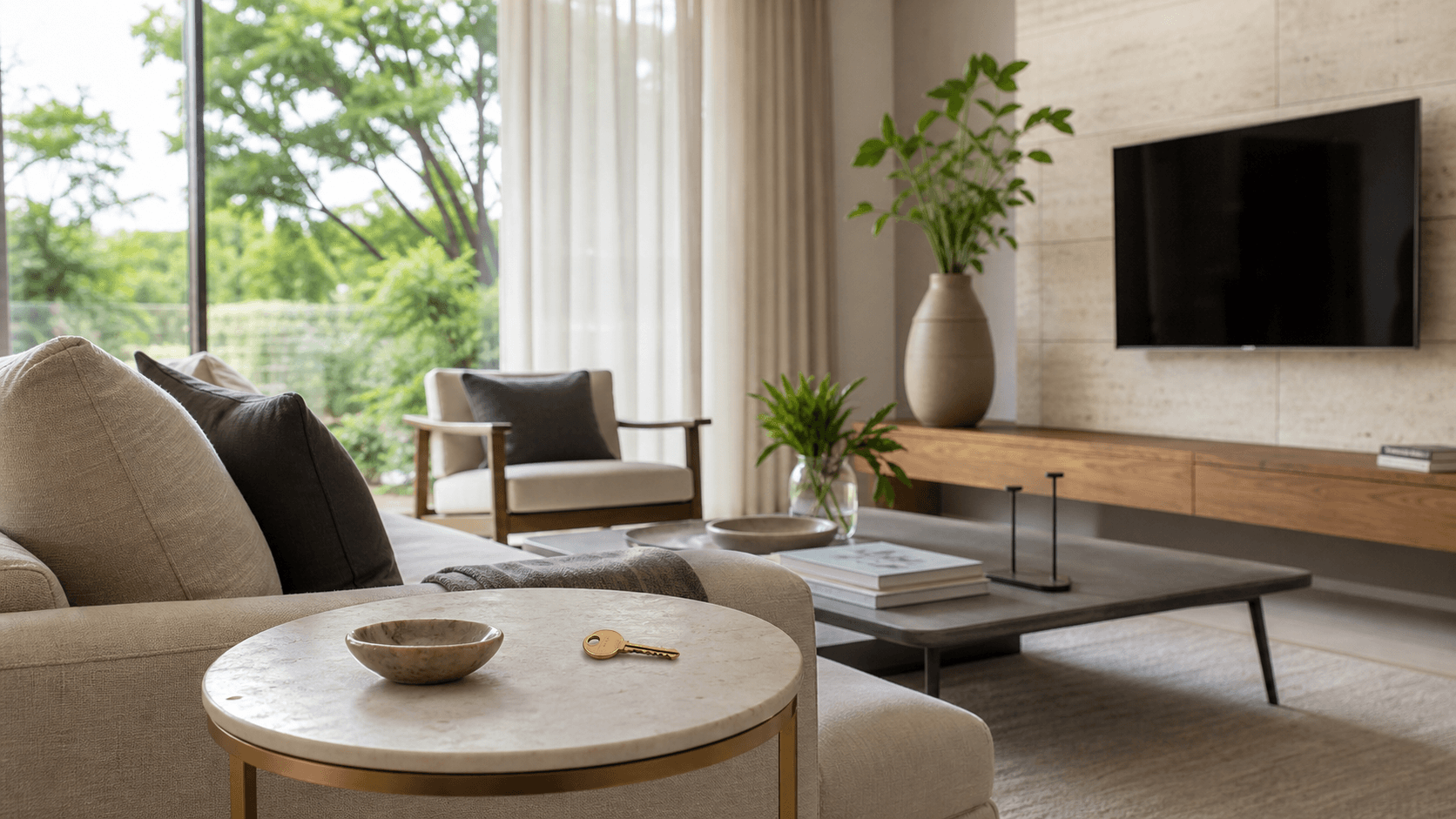 Residência protegida e bem cuidada representando a segurança oferecida pelo Seguro Residencial